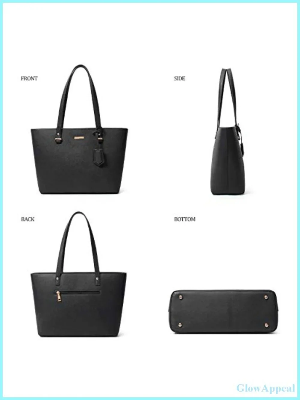 YTL Women Satchel Tote Bag Set - 4pcs Handbag Messenger Wallet Card Holder,